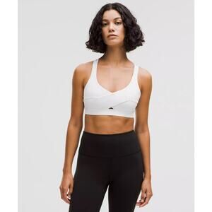 Lululemon Energy Bra Wrap Light Support size 4 White WHT